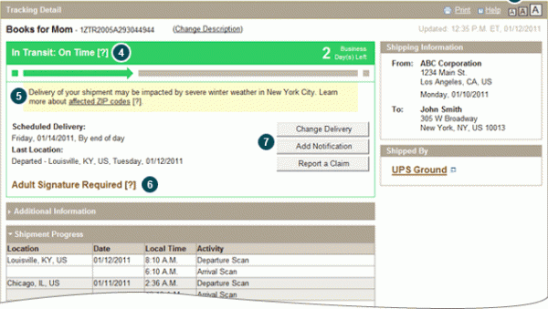 tracking ups packages via online account