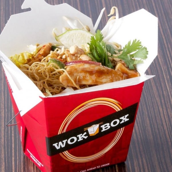 box of Kung Pao chicken order from Wok Box restaurant