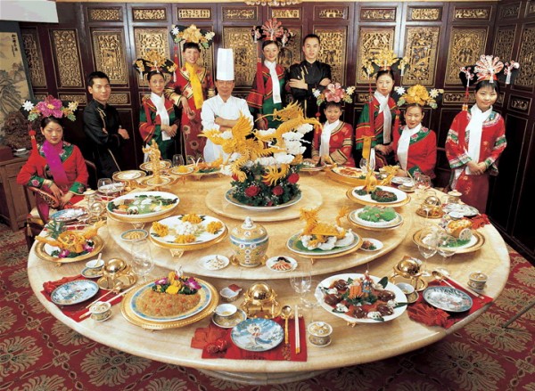 traditional feast in historic Chinese style