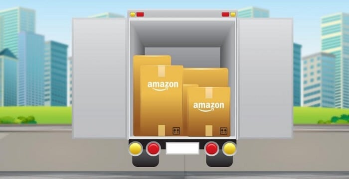 amazon delivery truck illustration