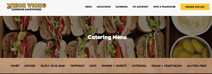 which wich fast foost company official website