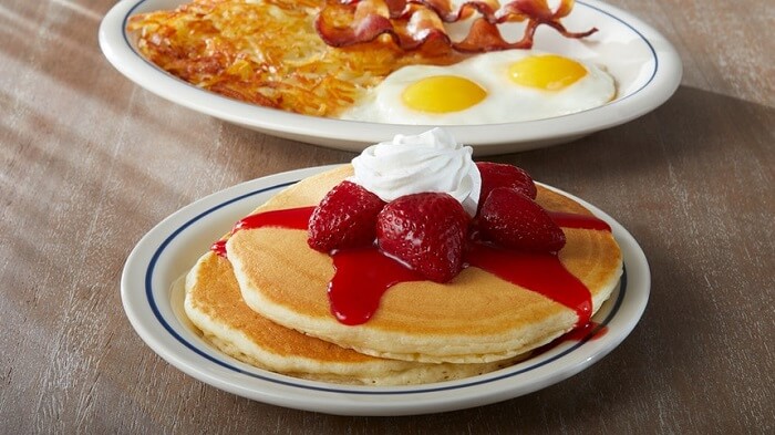 IHOP dishes on a table